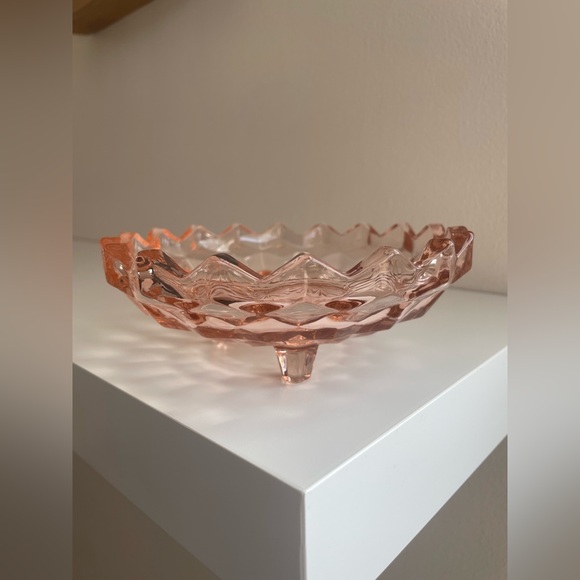 Vintage Pink Depression Candy Dish Bowl - Picture 5 of 9